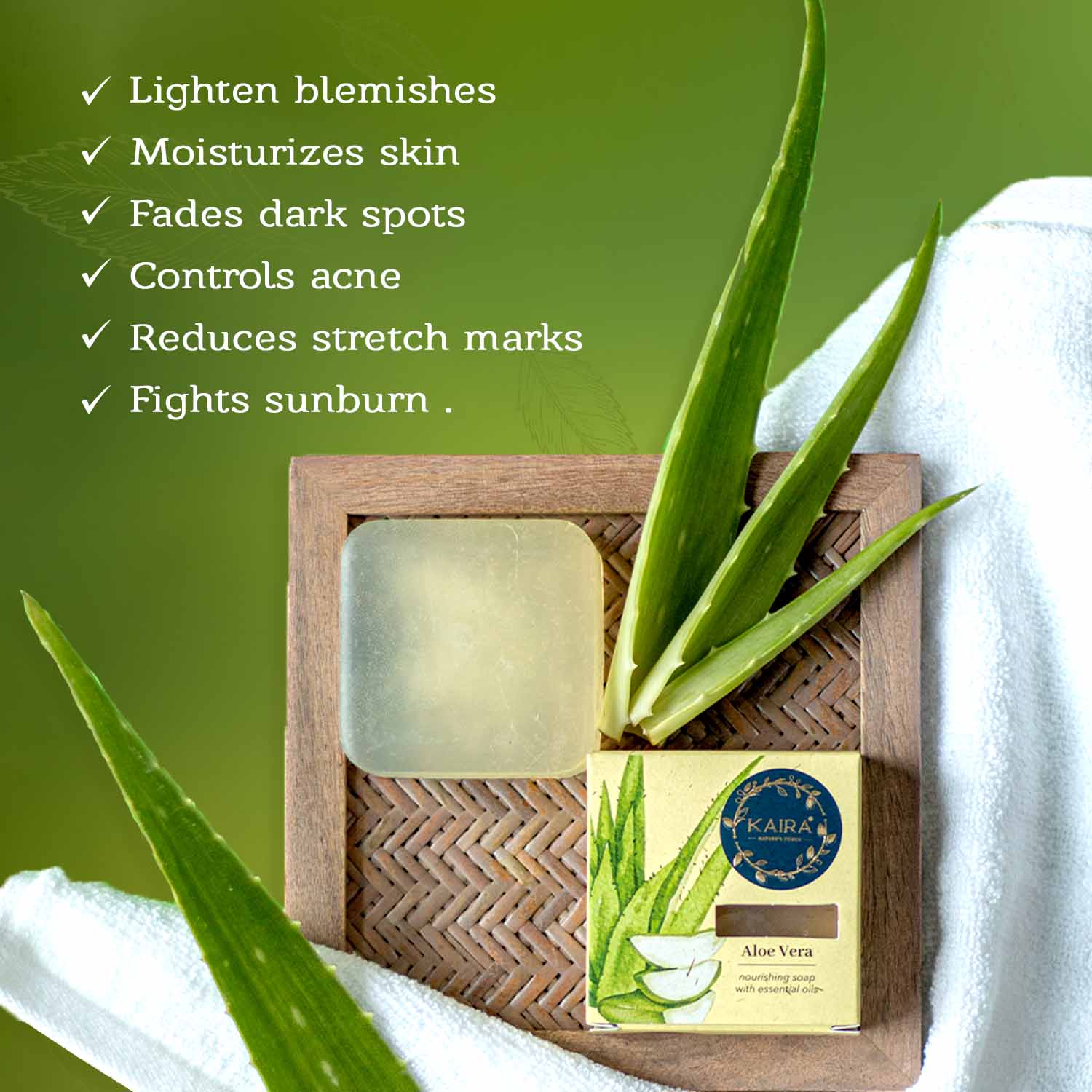 Skin & Lip Care Combo (Aloe Vera Soap + Rose & Pink Clay Soap + Manjishta & Cow Ghee Lip Balm)