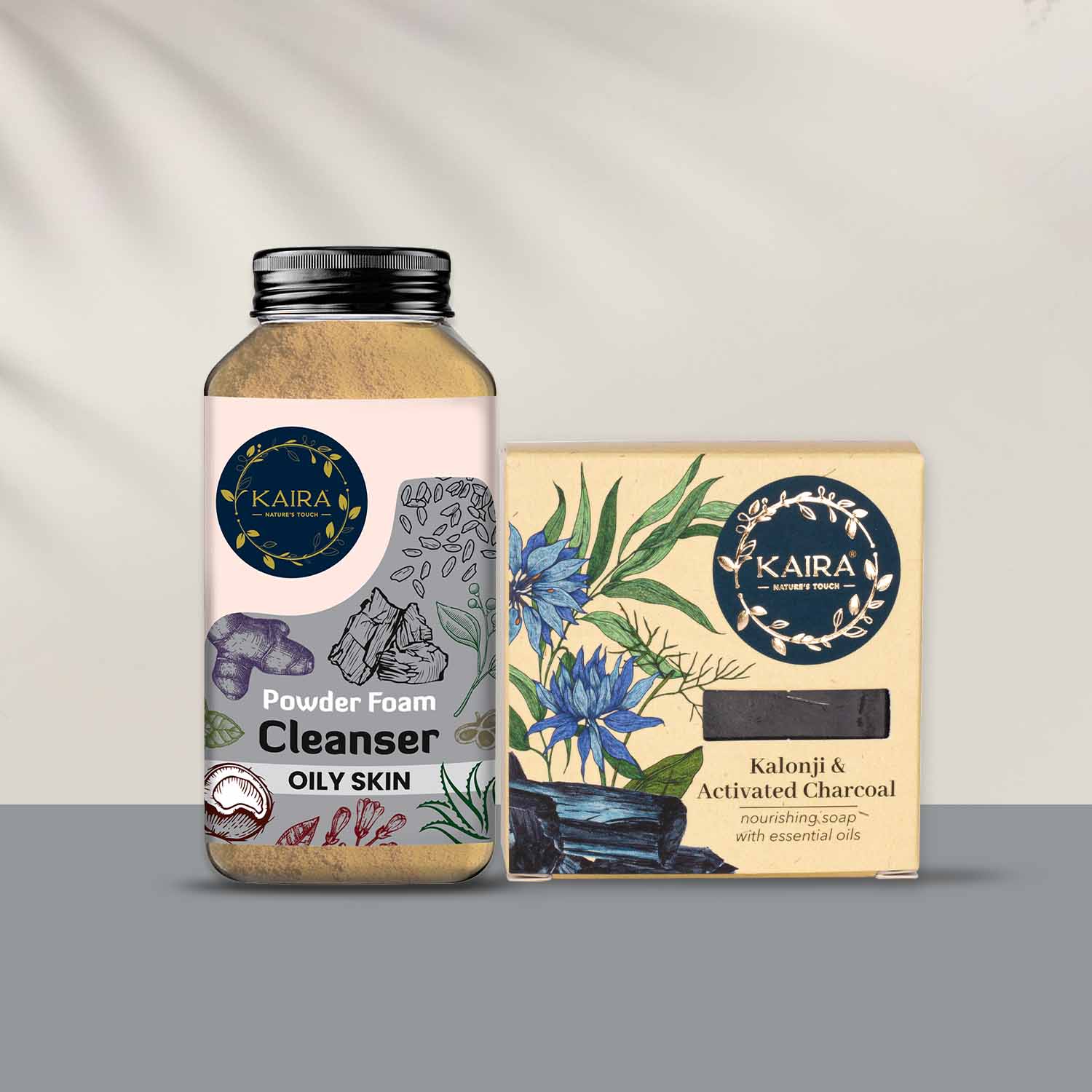 Kalonji & Activated Charcoal Soap + Powder Foam Cleanser Oily Skin