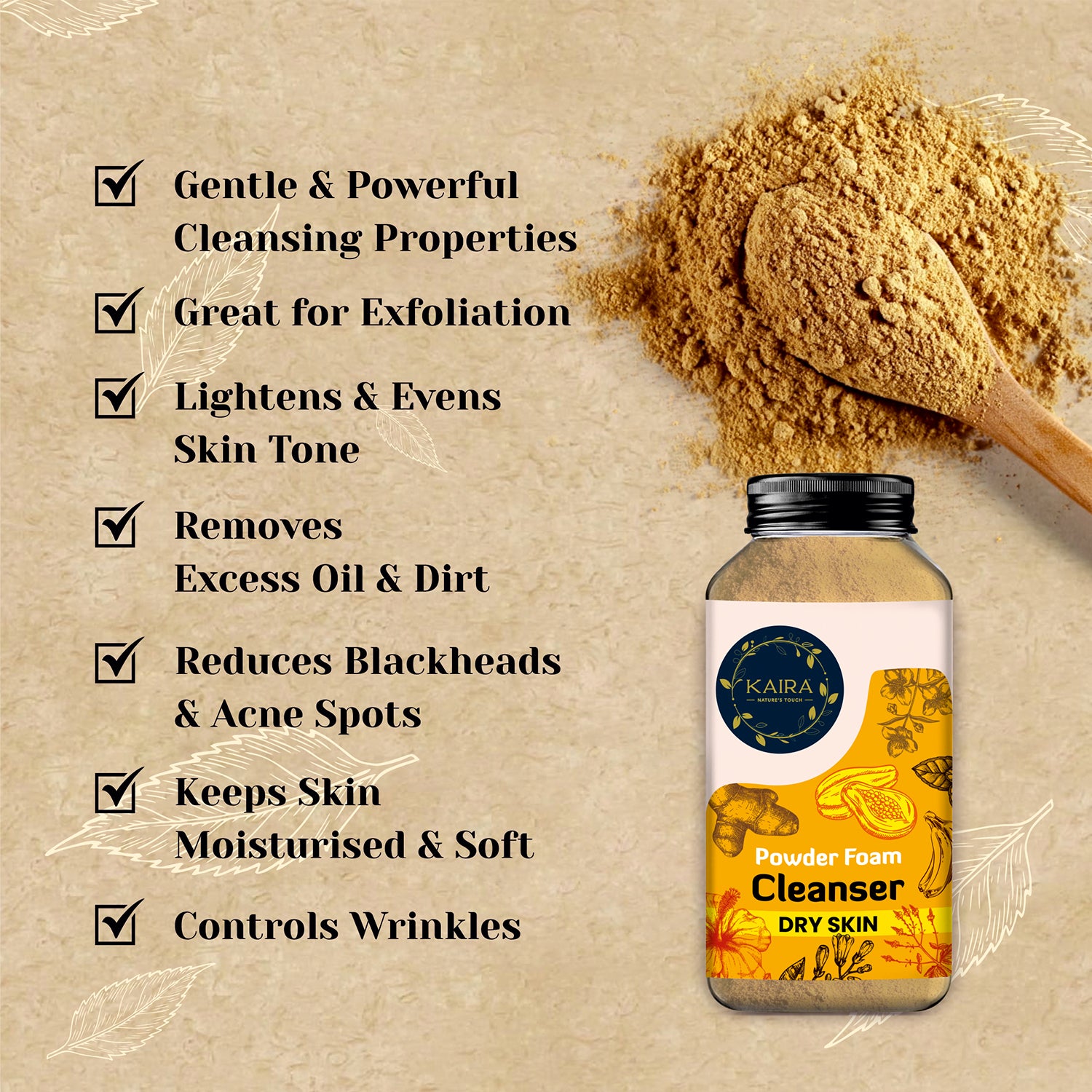 Dry Skin Combo With Face Pack (Olive & Moringa Soap+ Powder Foam Cleanser Dry Skin + Banana & Honey Face Pack)