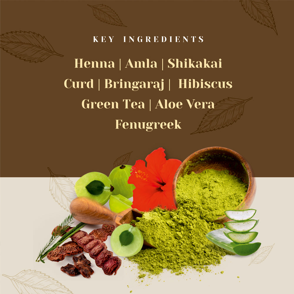 Hair Growth & Conditioning Combo (Scalp and Hair Oil + Powder Foam Hair Wash + 9 Herbs Henna)