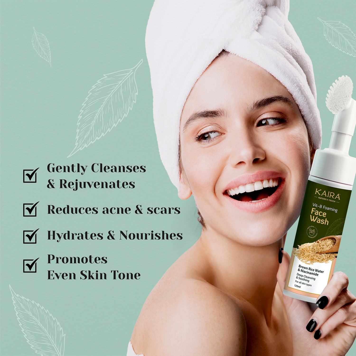 Vit-B Foaming Face Wash (Brown Rice water & Niacinamide)