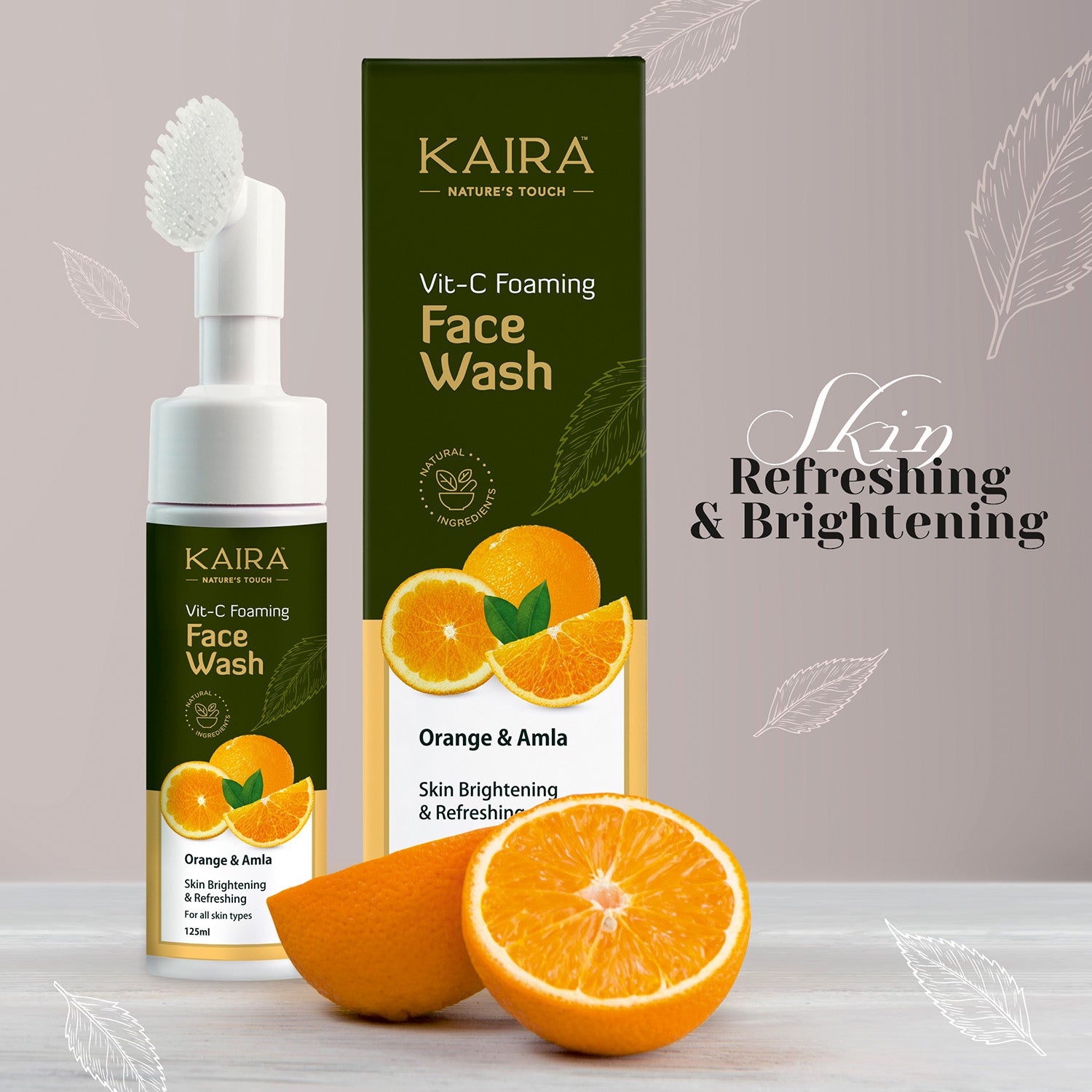Vit-C Foaming Face Wash (Orange & Amla)