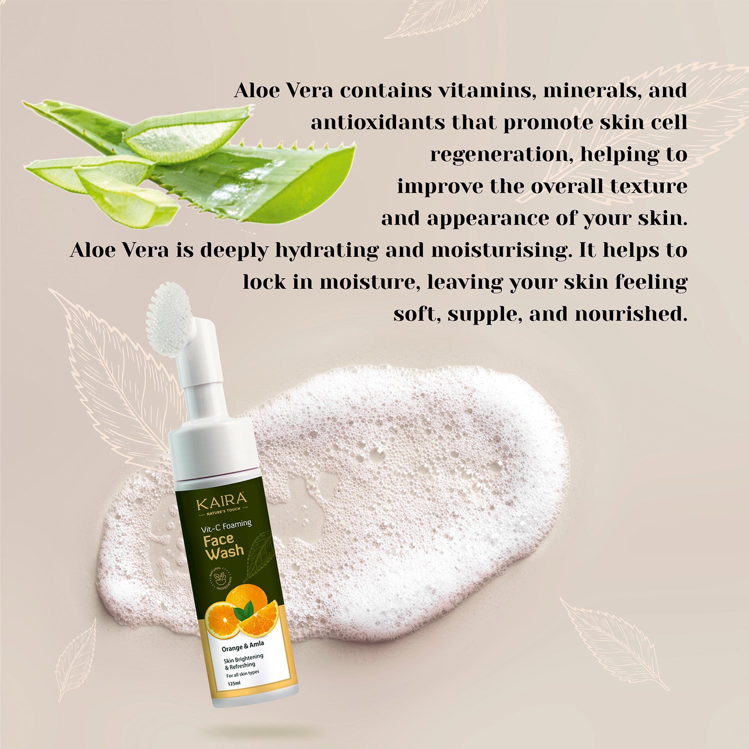 Vit-C Foaming Face Wash (Orange & Amla)