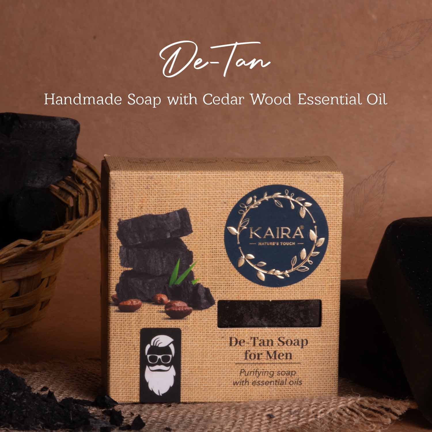 De-Tan Soap For Men With Cedar Wood