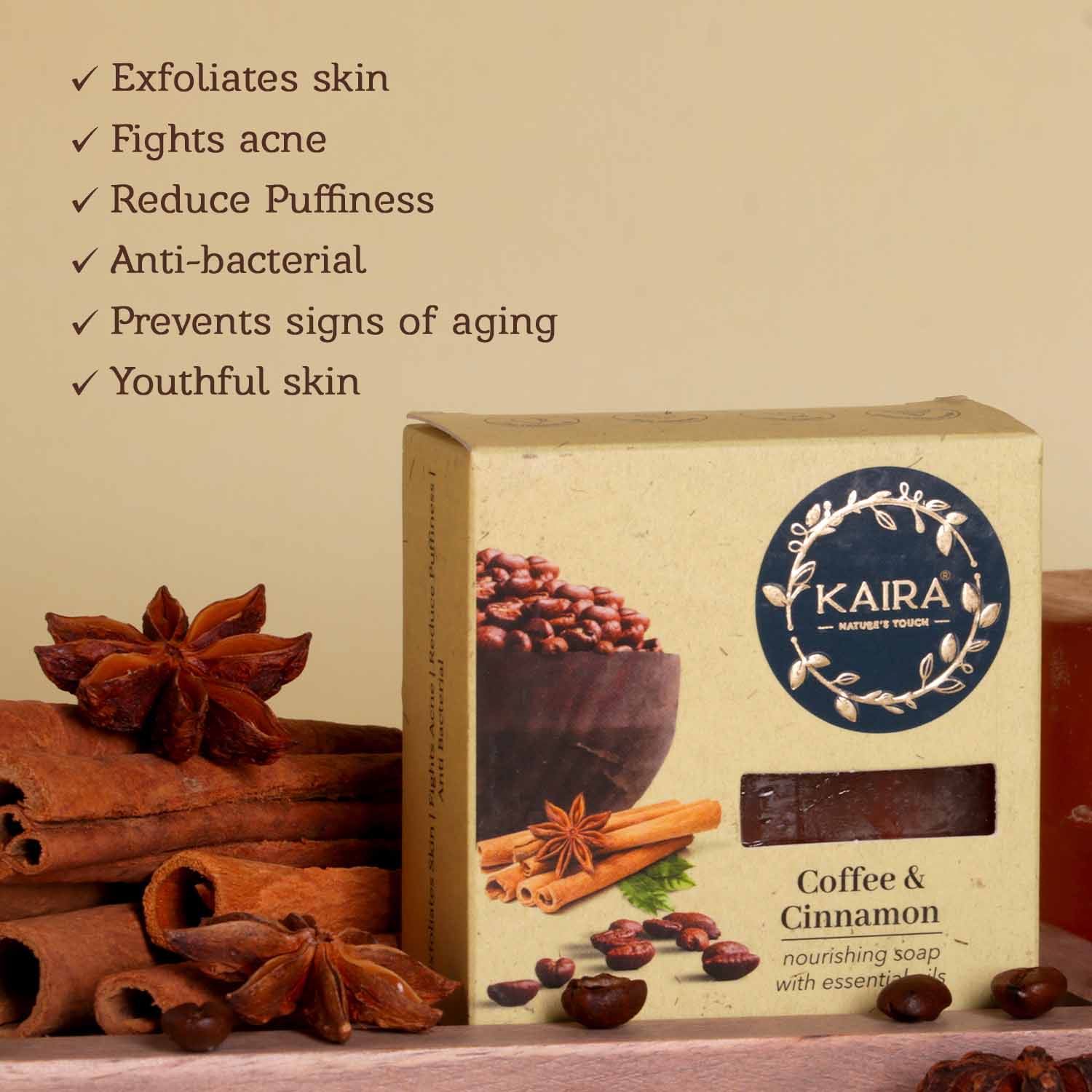 Cinnamon &amp; Coffee Soap For Dry Skin