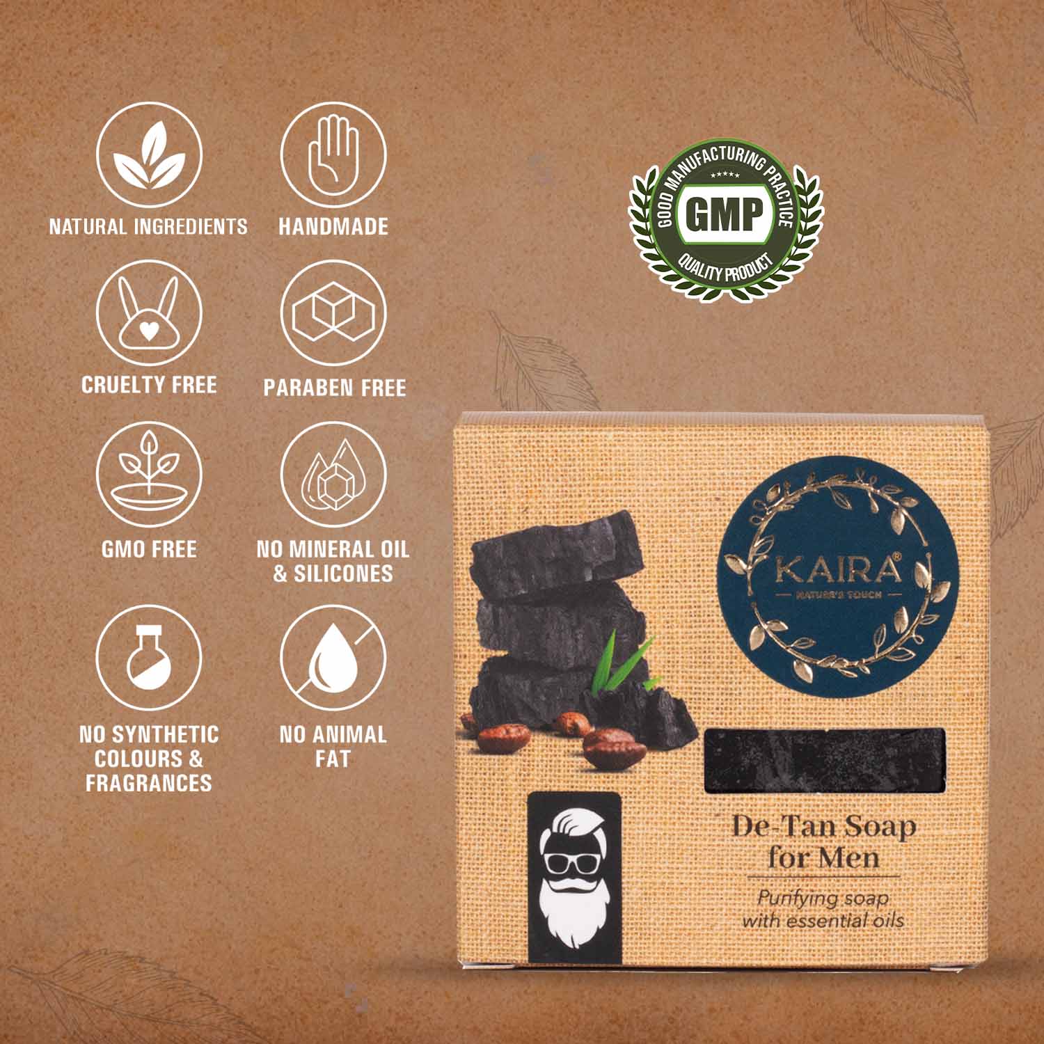 De-Tan Soap For Men With Cedar Wood