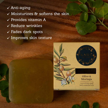 Dry Skin Combo With Face Pack (Olive &amp; Moringa Soap+ Powder Foam Cleanser Dry Skin + Banana &amp; Honey Face Pack)