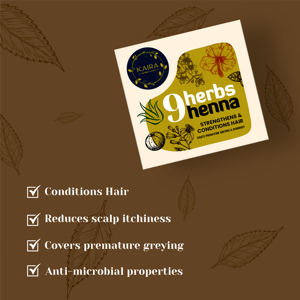 Henna Combo (9 Herbs Henna + Moisturising Henna + Nourishing Henna)