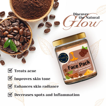 Glow Combo (Powder foam Cleanser Vit-C+ Coffee &amp; Cinnamon Face Pack)