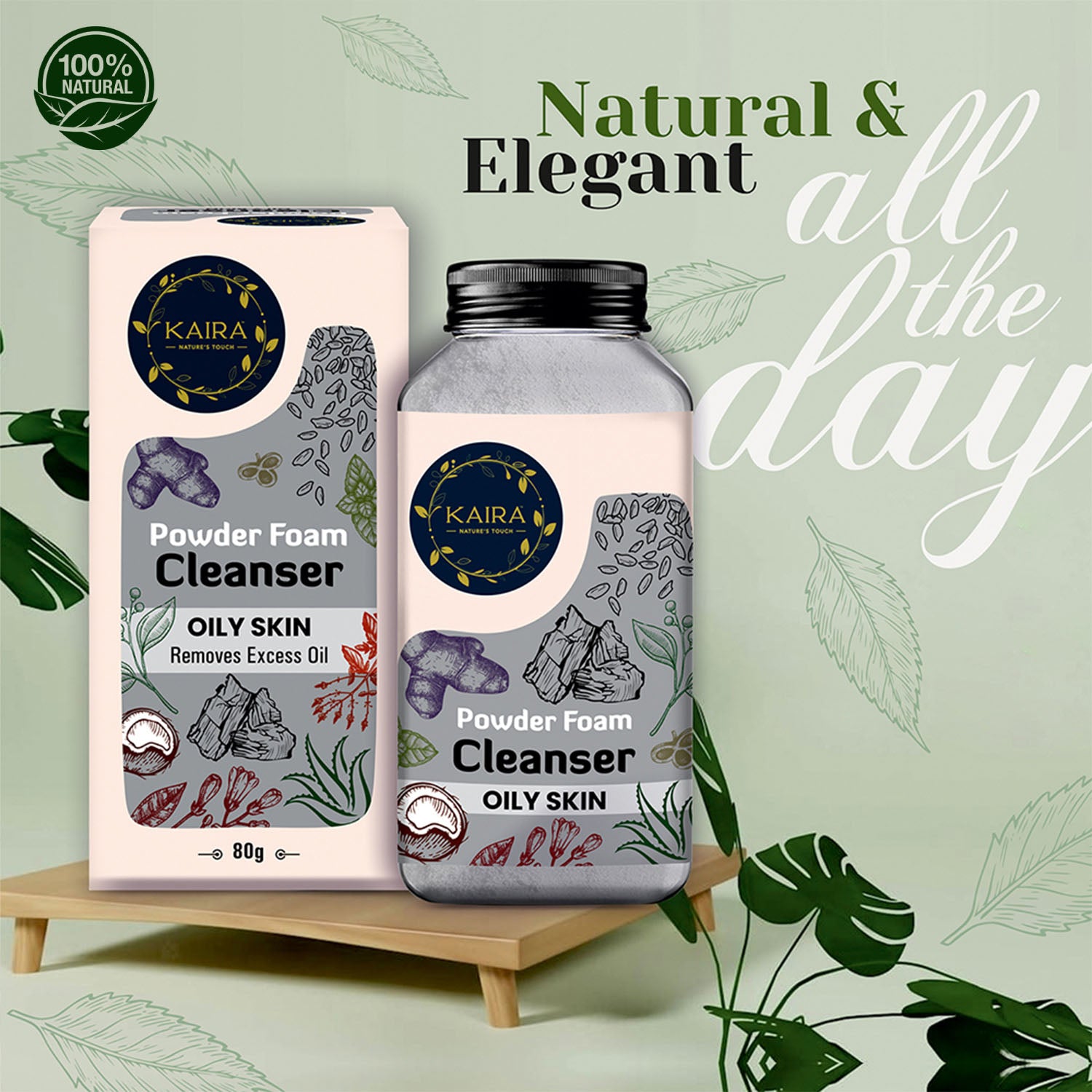 Oily Skin Cleansing Combo (Kalonji &amp; Activated Charcoal Soap + Powder Foam Cleanser Oily Skin)