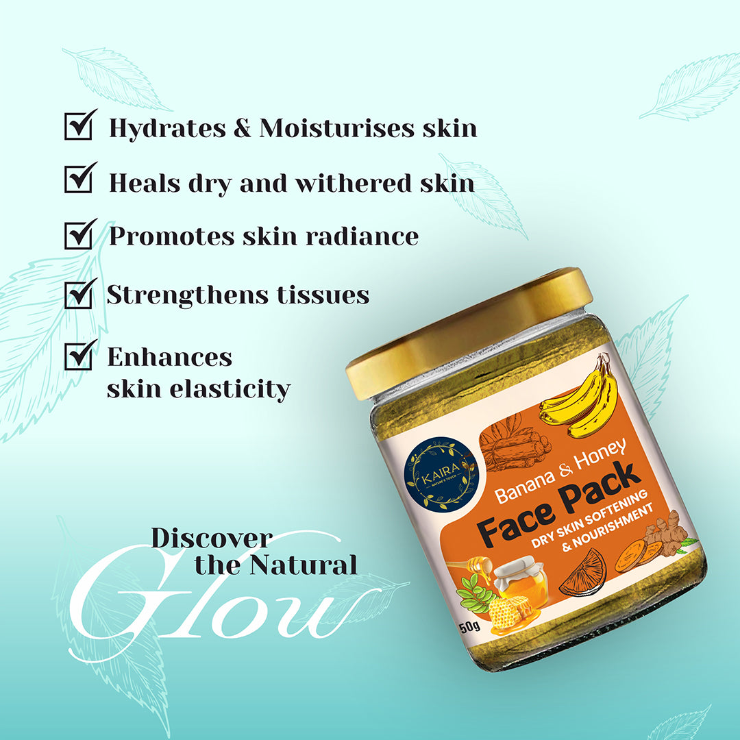 Dry Skin Combo With Face Pack (Olive &amp; Moringa Soap+ Powder Foam Cleanser Dry Skin + Banana &amp; Honey Face Pack)