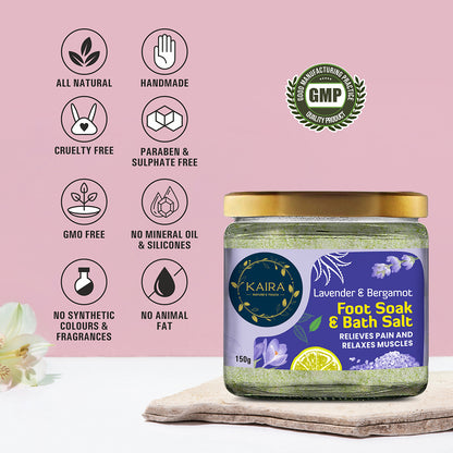 Buy Lavender &amp; Bergamot Foot Soak &amp; Bath Salt Online