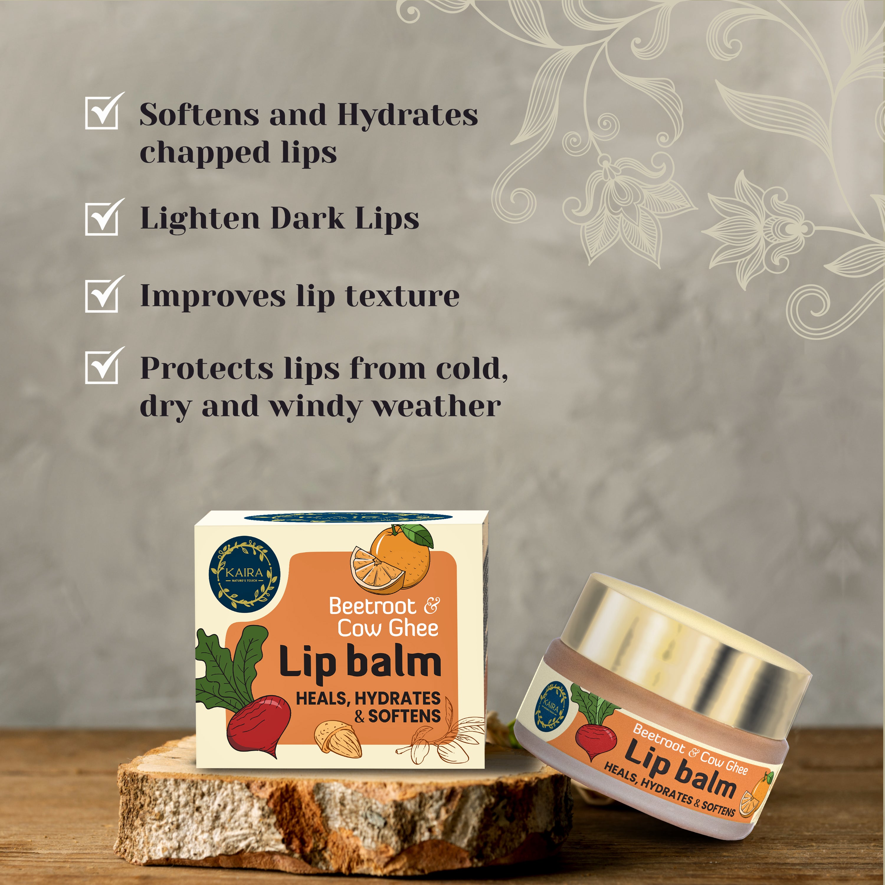 Buy Beetroot & Cow Ghee Lip Balm Online Lip Care Online Kaira Kaira